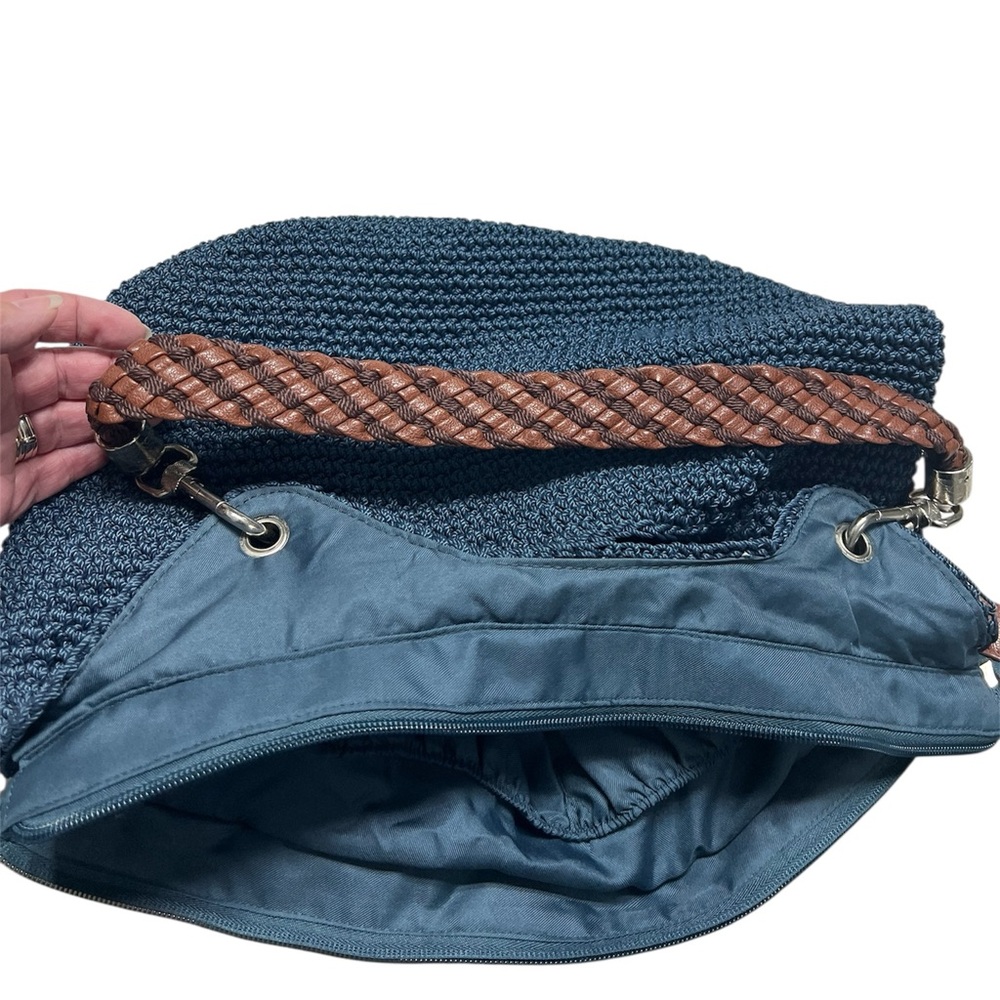 The Sak Blue Knit Braided Handle Shoulder Bag - Picture 12 of 16